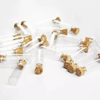 

200pcs/lot 11*35mm 2ml Clear Cork Stopper Glass Bottles Vials Jars Containers Small Wishing Bottle Home Decor Christmas Gifts