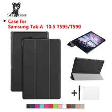 Магнитный чехол с застенчивым медведем для samsung Galaxy Tab A 10,5 ''SM-T595 T590 T597 Tab A T595 10,5'' защитный чехол-книжка для планшета+ подарки