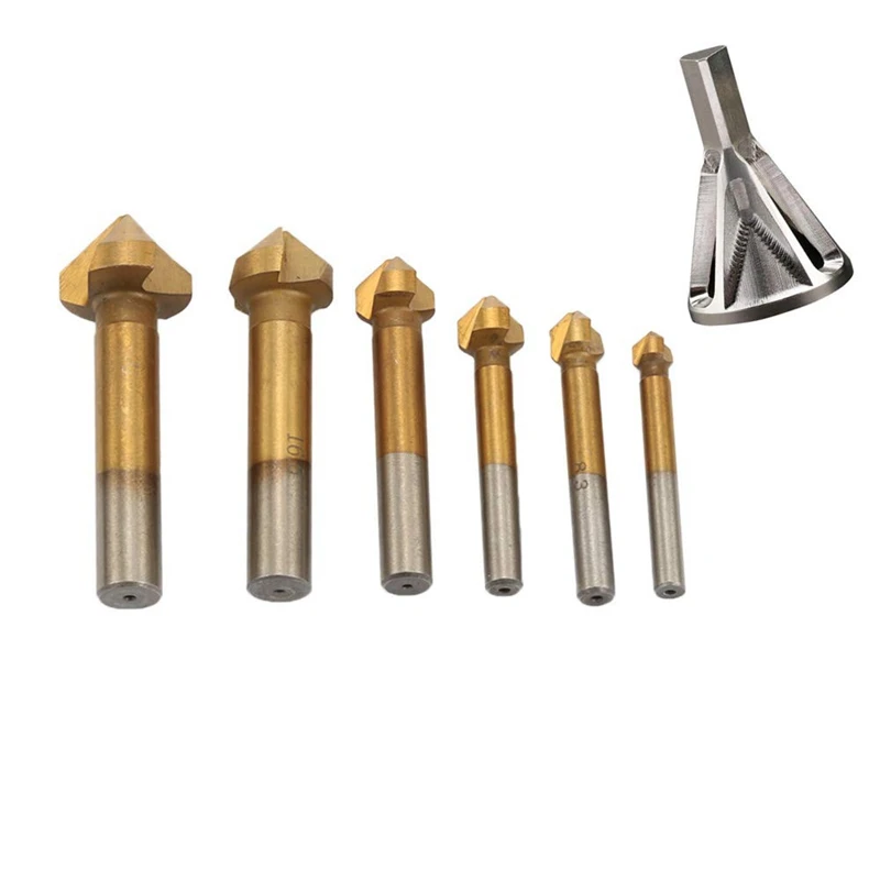 

Deburring External Chamfer Tool Steel Remove Burr Tool Quickly Repair Damaged Size 8-32 Bolt & 6 Pcs 3 Flute 90 Degree Chamfer
