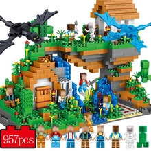957 PCS My World Hidden Water Falls Building Blocks Bricks font b Toys b font Educational