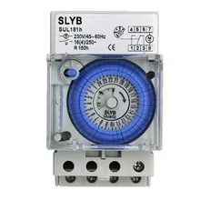 AC 220 V 16A 24 horas Analógico Mecânica Interruptores de Tempo Manual/Auto Controle SUL181H temporizador