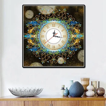 

Special Shaped,Diamond Painting Cross Stitch,Clock,Picture Rhinestone Mosaic Full Kits Diamond Embroidery Home Decor gift a19