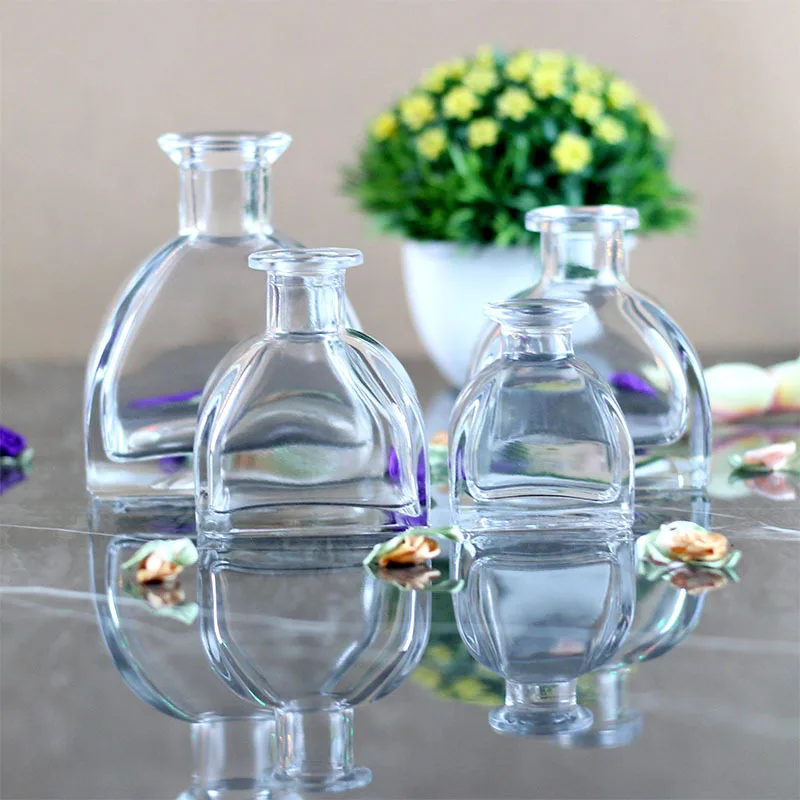 

3pcs/lot 50ml/100ml/110ml/120ml/135ml/260ml Clear Mongolian Yurts Aroma Reed Diffuser Glass Bottles Unleaded New Material Vases