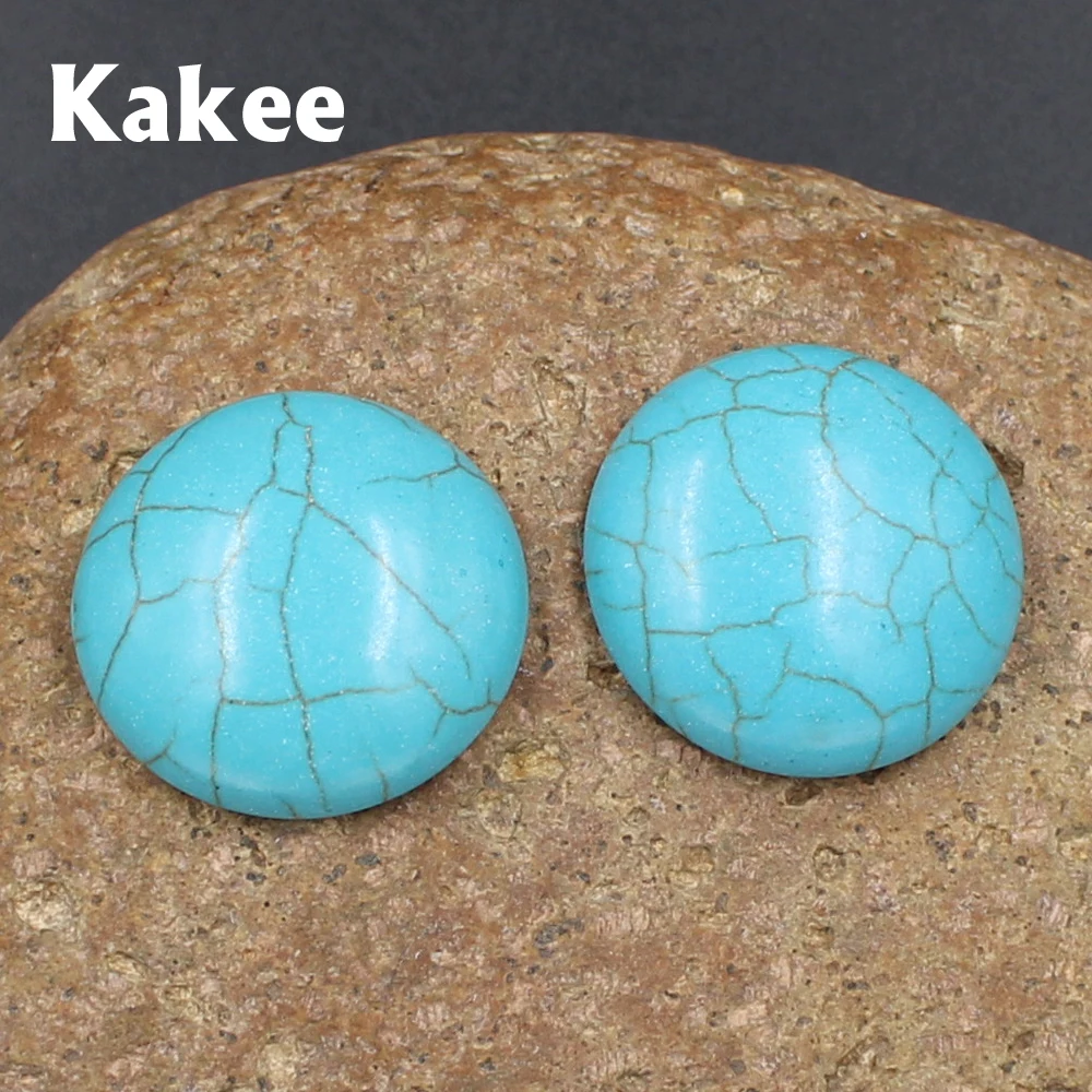 Кабошоны Kakee 4 30 мм из натурального полудрагоценного камня с плоской обратной