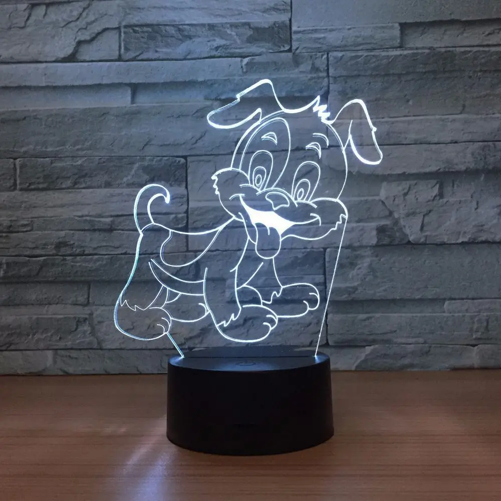 

Puppy 3D night light USB power supply environmental protection and energy saving LED atmosphere lamp decorative table lamp 1388