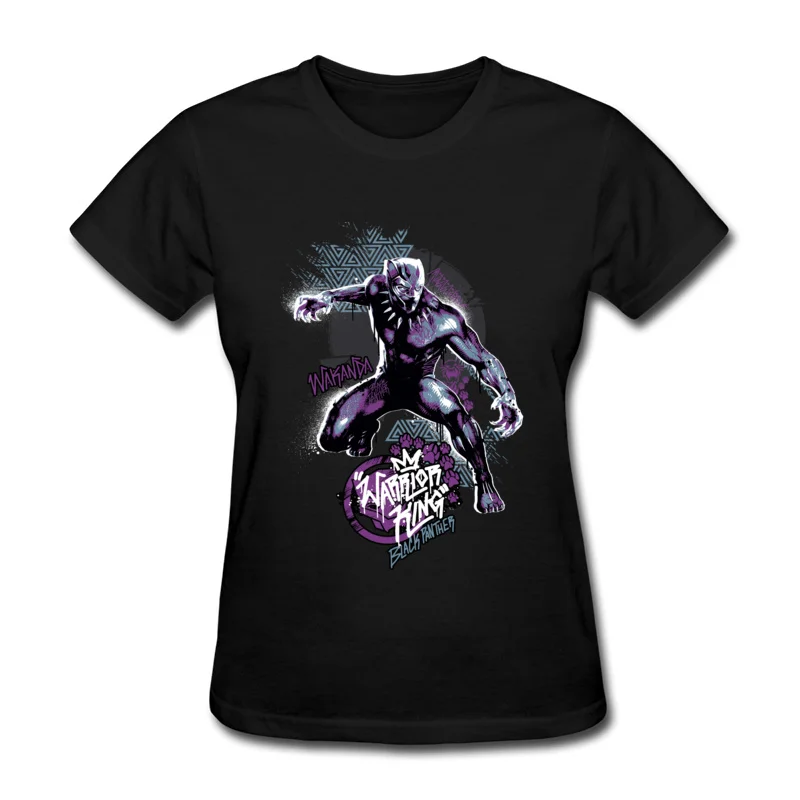 Black Pahther Round Neck T Shirt Marvel Theme Summer Autumn T Shirt New