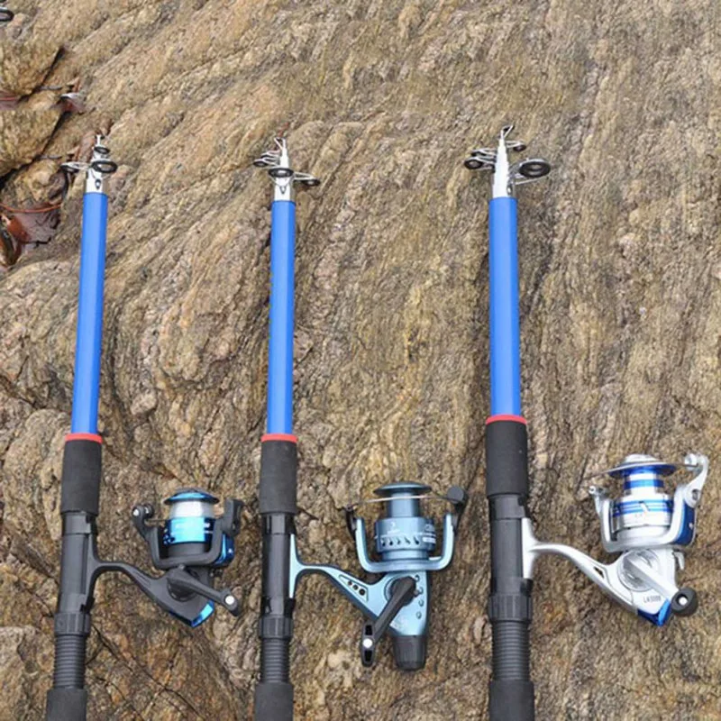 1pc High Strength 2.1-3.6m Outdoor Fiberglass Sea Rod Telescopic Fishing Rod Pole Fishing Tackle Tools Fishing Rods