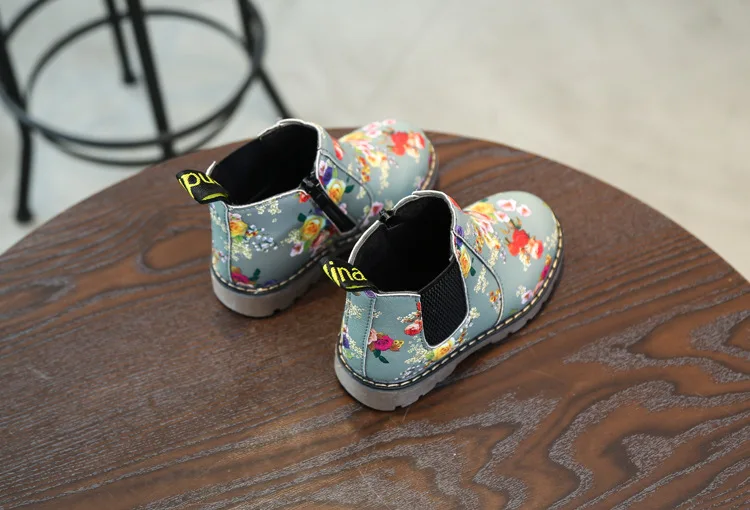 Весенне-осенние детские ботинки; обувь для мальчиков и девочек; повседневные модные ботинки из искусственной кожи; зимние детские теплые ботинки; хлопковая обувь; 02B
