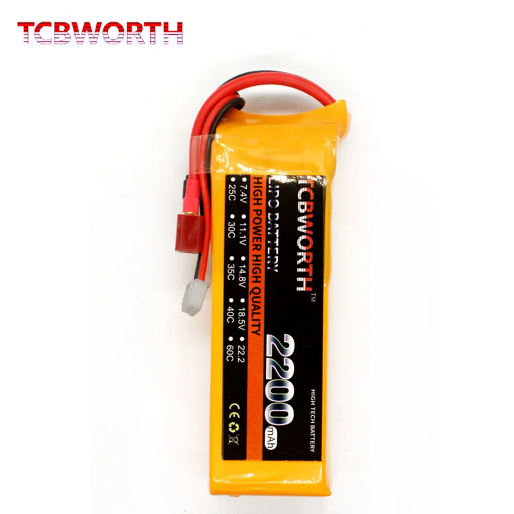 TCBWORTH RC Airplane Battery 11.1v 2200mah 30C for RC Airplane
