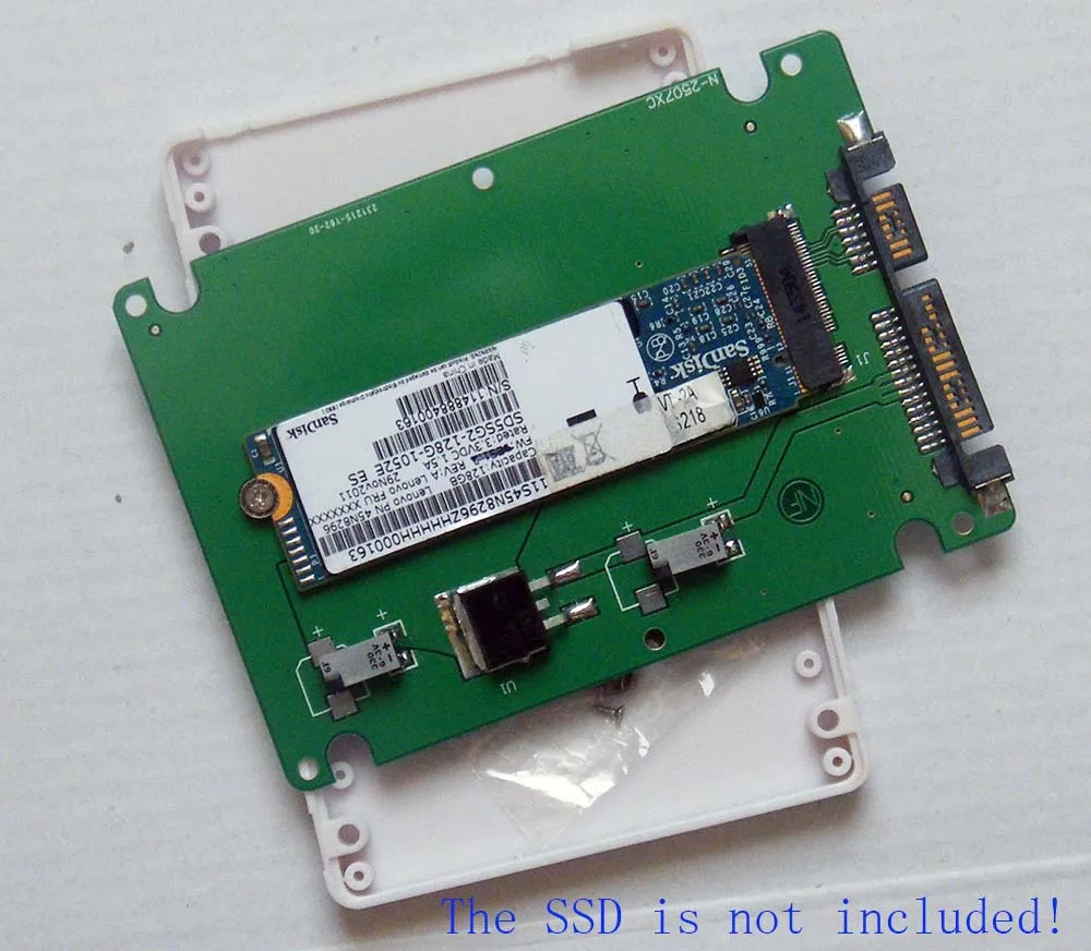 2 5 &quotSATA адаптер карты с чехлом для Lenovo X1 Carbon 20 + 6 PIN SSD SSDSCMMW180A3 SD5SG2 128G 256G THNSNS128GMGP