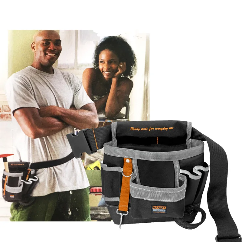 

600D Oxford Tool Bag Waist Belt Pouch Pocket Outdoor Work Hand Tools Hardware Multi-function Electrician Tools Bag Repair Tool
