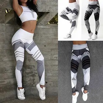 

2017 New Womens Fitness Leggings Stretch High Waist Pants Trousers