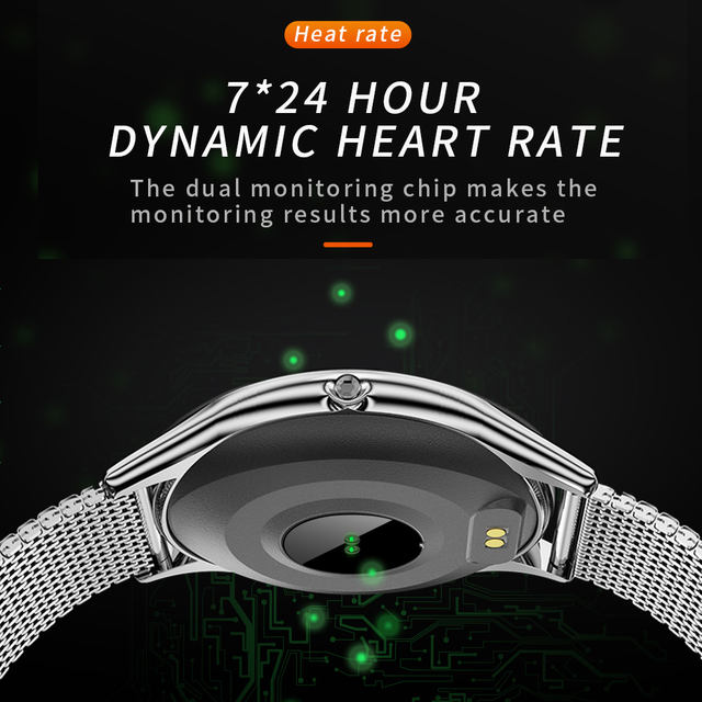 LEMFO SN58 Tempered Glass Screen Steel Strap Smart Watch IP68 Waterproof Heart Rate Monitor Blood Pressure For Android IOS Phone