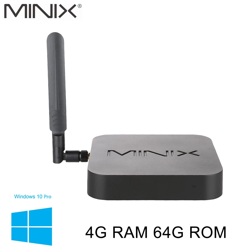 Мини-ПК MINIX NEO Z83-4 Plus, официальный мини-ПК Intel Windows 10 Pro, Intel Atom X5-Z8350, HD graphics, 4 ГБ/64 ГБ, портативный мини-ПК