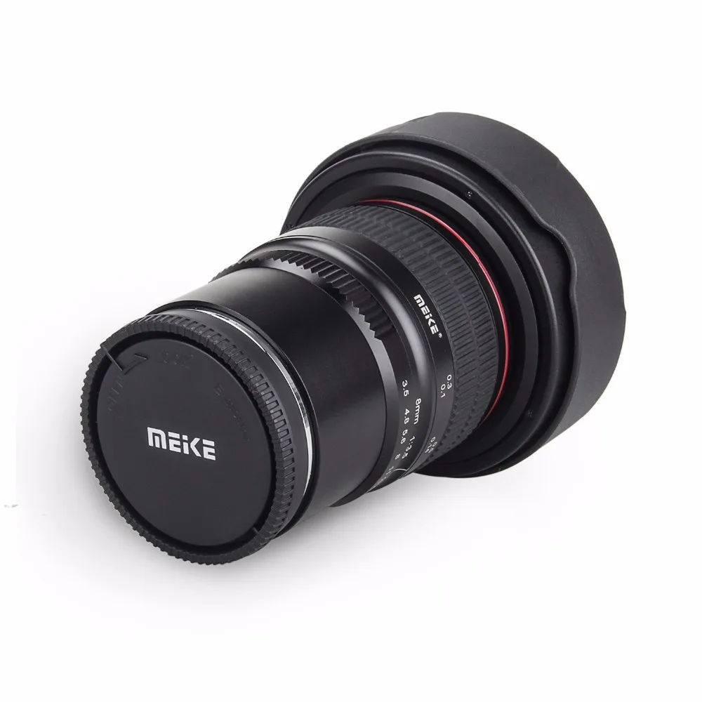 Широкоугольный объектив «рыбий глаз» Meike 8 мм f/3,5 для камеры Nikon F-mount с APS-C