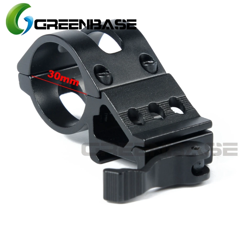 

Tactical Quick Release Side 25.4mm/30mm Ring Offset 20mm Rail Clamp for Flashlight Laser Scope Mount Picatinny 45 Degree Hunting