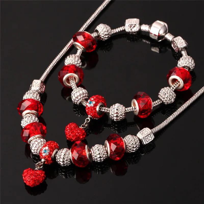 Комплект из колье и браслета под золото серебро|necklace set|necklace bracelet jewelry setbead necklace set |