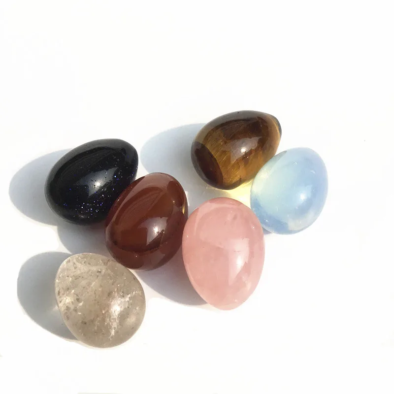 

6pcs Natural variety mineral eggs colorful polished Gemstone Yoni eggs