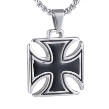 Мужское ожерелье из нержавеющей стали, Ретро стиль, рыцари, Тамплиер, Железный крест, подвеска, ожерелье для женщин, байкер, Мальтийский крест, ювелирное изделие 1109