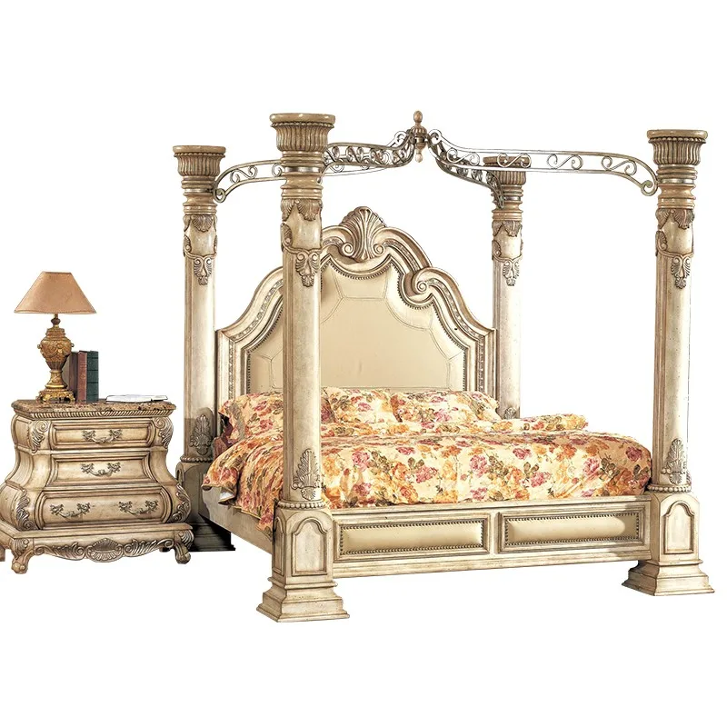 Victorian Inspired Antique White Luxury California King Poster Canopy Bed Bedroom Sets Aliexpress