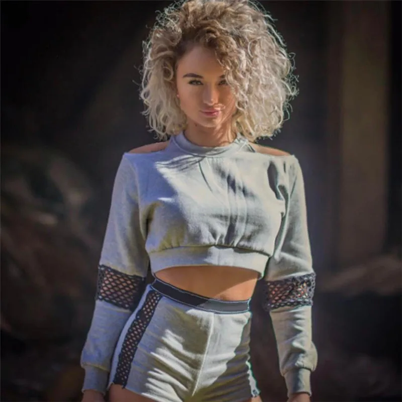 

T Shirt Women Workout Suit One Piece Outfits Autumn Winter Sexy Mesh Patchwork Long Sleeve Tennis Biker Sport Yoga Fishing Shirt