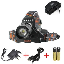 Boruit 2500LM XM-L T6 светодиодный Stirnlampe kopflampe 18650 USB Kopf; сезон лето; Licht ЕС ladegerat Кемпинг Рыбалка Велоспорт скалолазание
