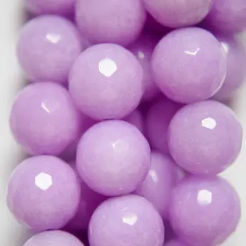 

10 mm Faceted Brilliant Lavender Quartz - Round 10 mm Colored Quartz beads, Semi Precious Gemstone Beads - Full Strand 15", 37 b