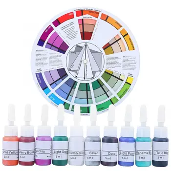 

Permanent Makeup Pigments Professional Tattoo Ink Pigment Makeup Color Wheel Mixing Guide Set Permanent Makeup b