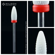 Белый керамический сверло для ногтей-пламя бит-тонкой(6100043