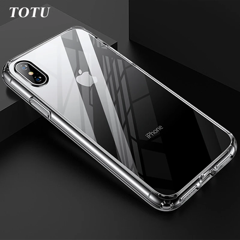 TOTU Air Cushion прозрачный чехол/Чехол/чехол для iPhone X XR Xs Max компактные Ультра Премиум