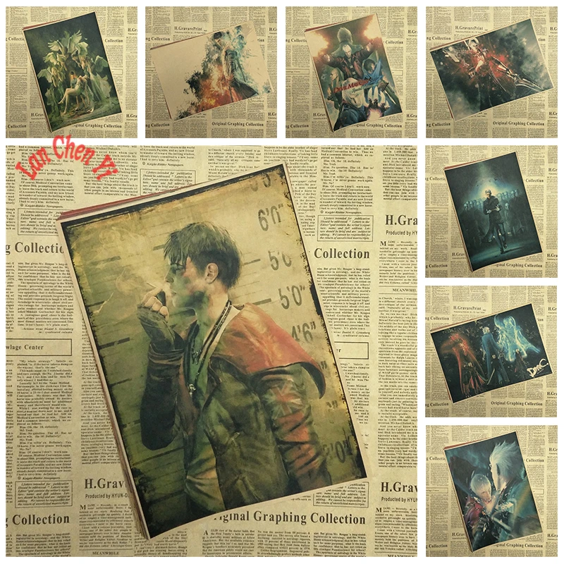 

Devil May Cry Game Poster Bar Cafe Living Room Dining room Wall Decorative Paintings Home Decor