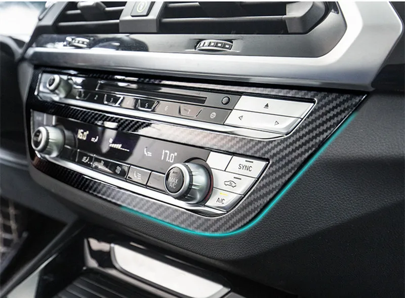Центральной консоли кондиционер рамка для CD декоративная крышка Накладка для BMW X3 G01 G08 2018 ABS интерьерный Декор