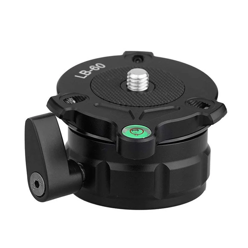 

FFYY-KINGJOY LB-60 69mm Speedy Adjustable Leveling Base Panning Level With Offset Bubble Level For All Tripods With 1/4 thread