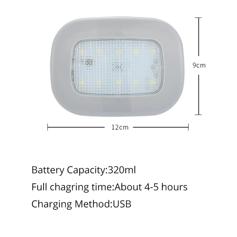 USB Перезаряжаемые, устанавливаемый на крыше автомобиля потолочная лампа для чтения купол светодиодный свет на автоматическом магните Подсветка салона лампы подходят для универсальных машин