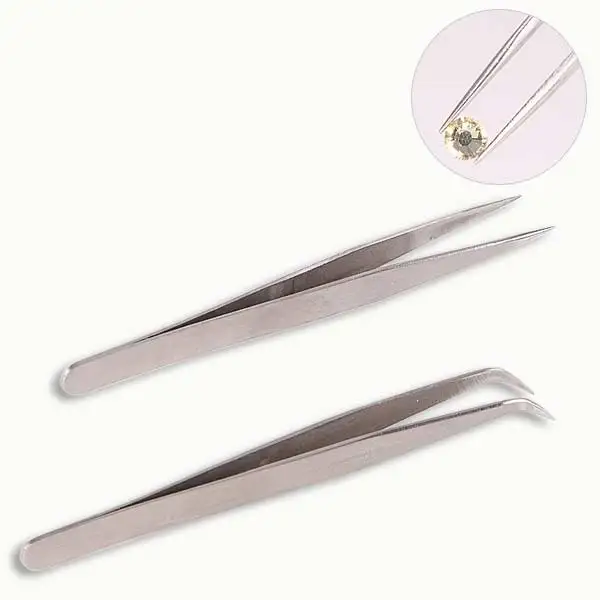 4 шт./компл. рисунки на ногтях Нержавеющая сталь Пинцет ногти искусство Изогнутые Прямой Инструменты щипцы кусачки пинцеты комплекты NShopping