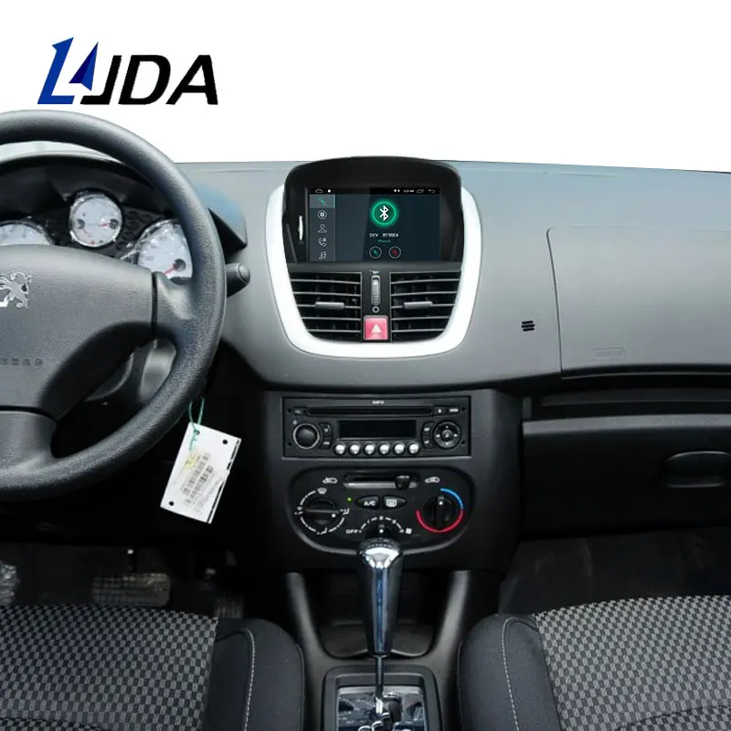 LJDA Android 9,1 1 Din coche Radio para Peugeot 207, 2007-2011, 2012, 2013, 2014 coche Multimedia Player Stereo navegación GPS IPS SD