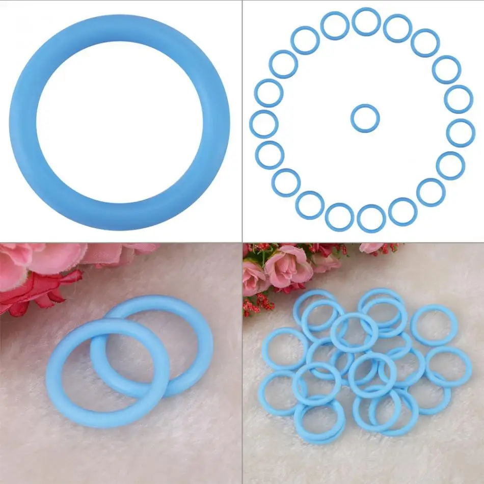 20Pcs//Set O-Rings Soft Silicone Baby Dummy Pacifier Chain Clips Adapter Holder