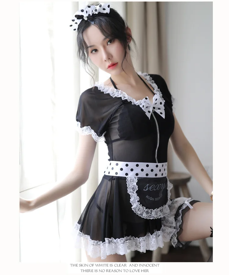Kawaii сексуальное женское белье горничной униформа искушение BabyDolls женщины
