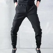 Большого размера корейский версия эластичные талии мульти-карман шаровары черные индивидуальные Универсальные мужские брюки/M-3XL