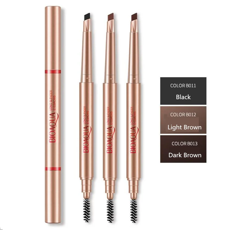 

BIOAOUA Fashion Easy to wear 3 colors makeup eyebrow pencil,Natural eye cream,cosmetics eyebrow enhancer,Long-Lasing eyebrow,eye