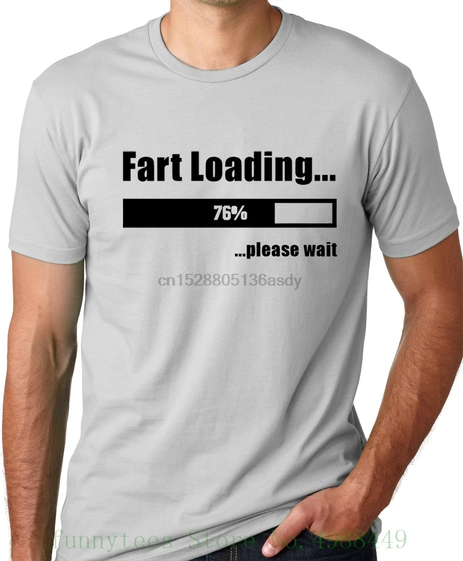 Забавная футболка с надписью Fart Loading юмором повседневные футболки больших