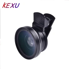 Kexu Рыбий глаз объектив 3 в 1 профессиональный HD телефон камера объектив Комплект 0.45X широкий угол+ 10X Макро клип на рыбий глаз для объектив для смартфонов