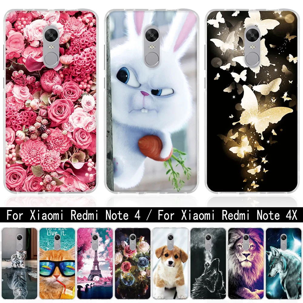 

For Coque Xiaomi Redmi 4X Note 4 4X Case Silicone 3D Soft TPU Cover For xiomi Xiaomi redmi note 4 Case For Redmi Note 4X Bag