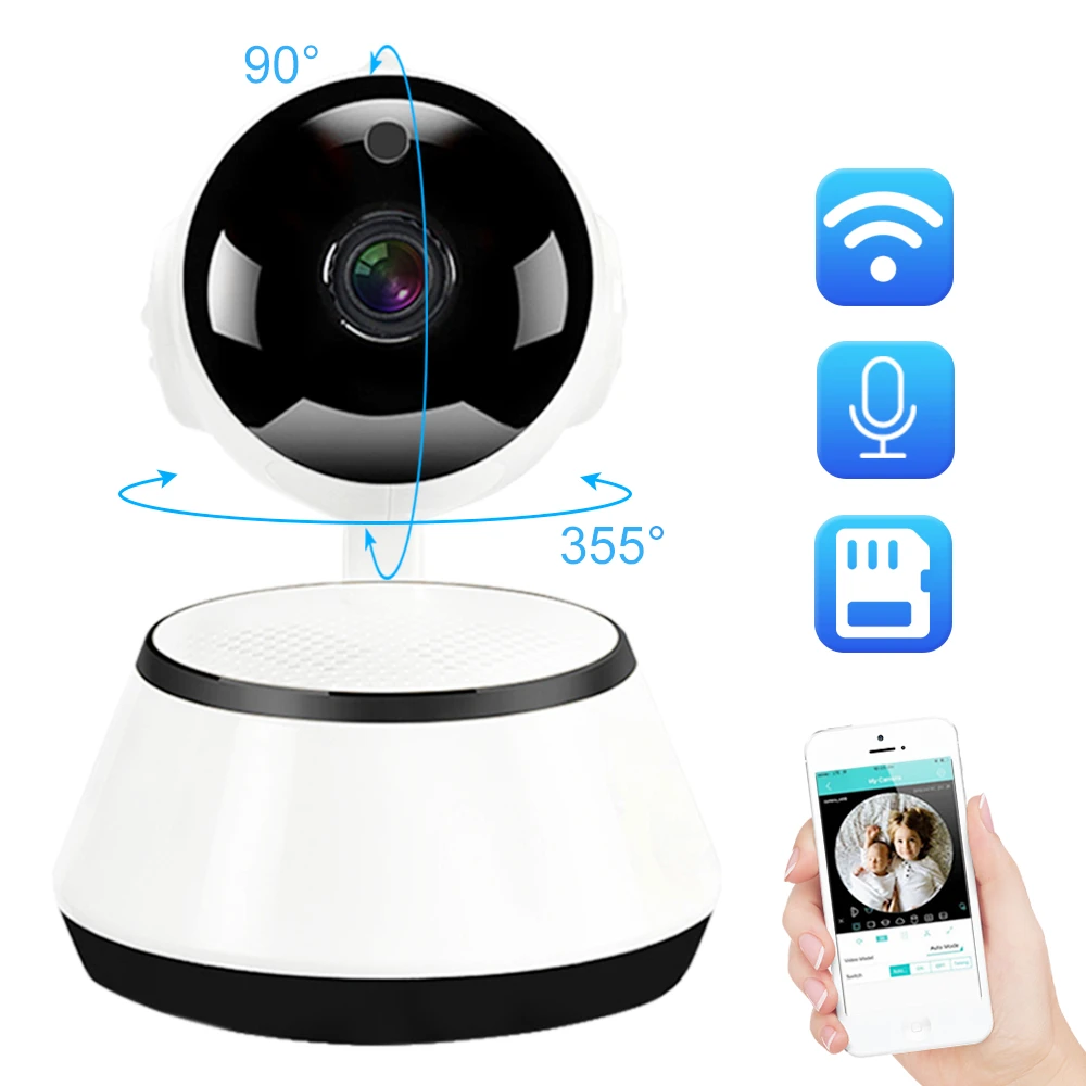  Mini di Sicurezza Wifi IP Camera Wireless Home Smart HD 720 P Telecamera di Sorveglianza A Due Vie 