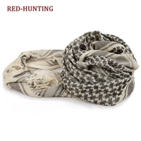 Keffiyeh tactique Shemagh écharpe arabe châle cou couverture tête enveloppement coton hiver foulards 4
