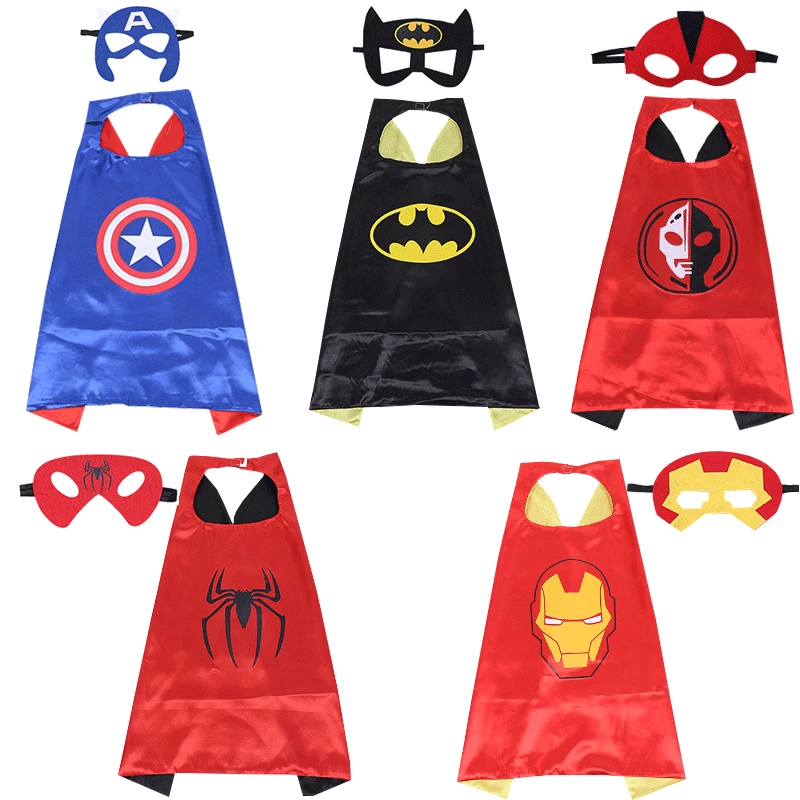 

Costumes Clothing Child Clothes with Mask Superman Cape Halloween Stage Cloak Cosplay for Children'S Party & Holiday DIY Decor