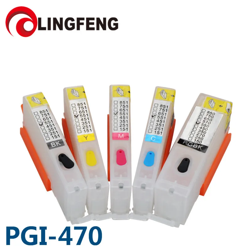 PGI 470 pgi470 Empty Refillable Ink Cartridge Refill Permanent chip For Canon PIXMA MG6840