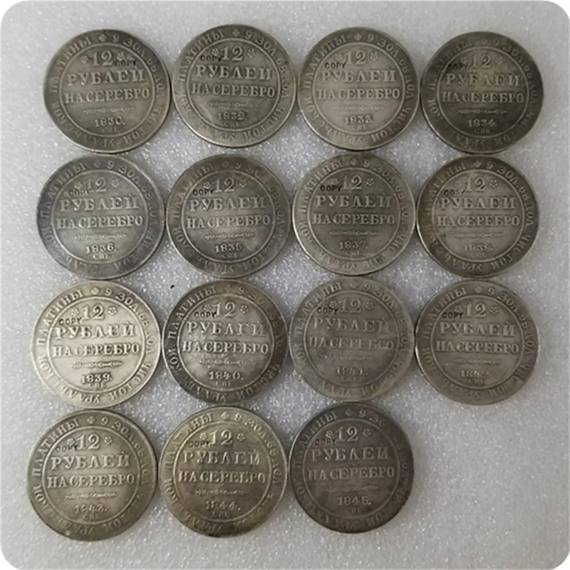 1830-1845 Russia 12 Roubles Platinum Coin COPY FREE SHIPPING | Дом и сад