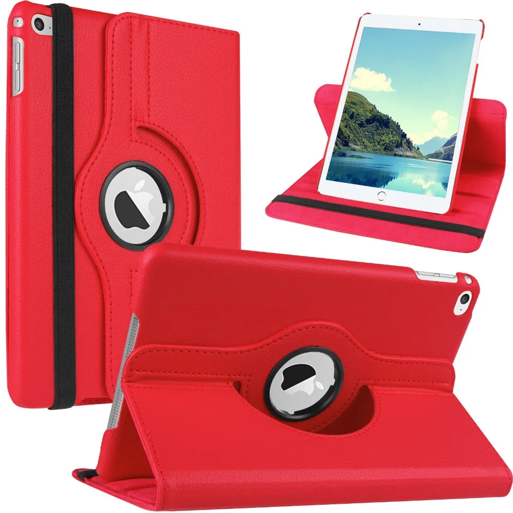 

360 Degree Rotating Leather Smart Cover Case for iPad 9.7 2017 2018 A1822 A1823 A1893 Coque Funda Smart Case for iPad Air 1 2