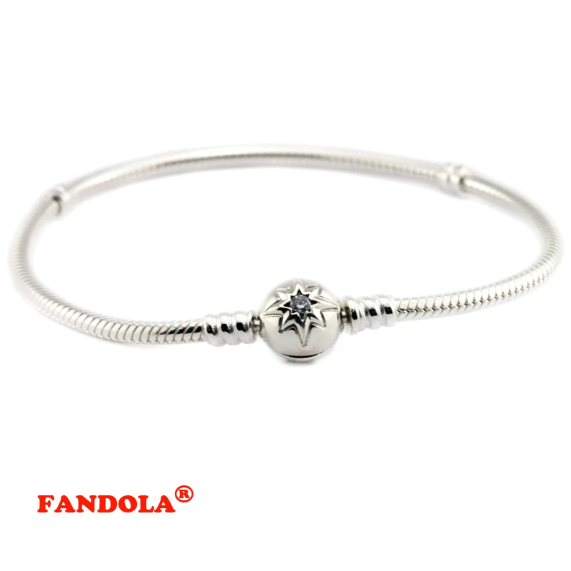 

Starry Sky Clasp Bracelets with Clear Cubic Zirconia 100% 925 Sterling Silver Jewlery for Women Free Shipping